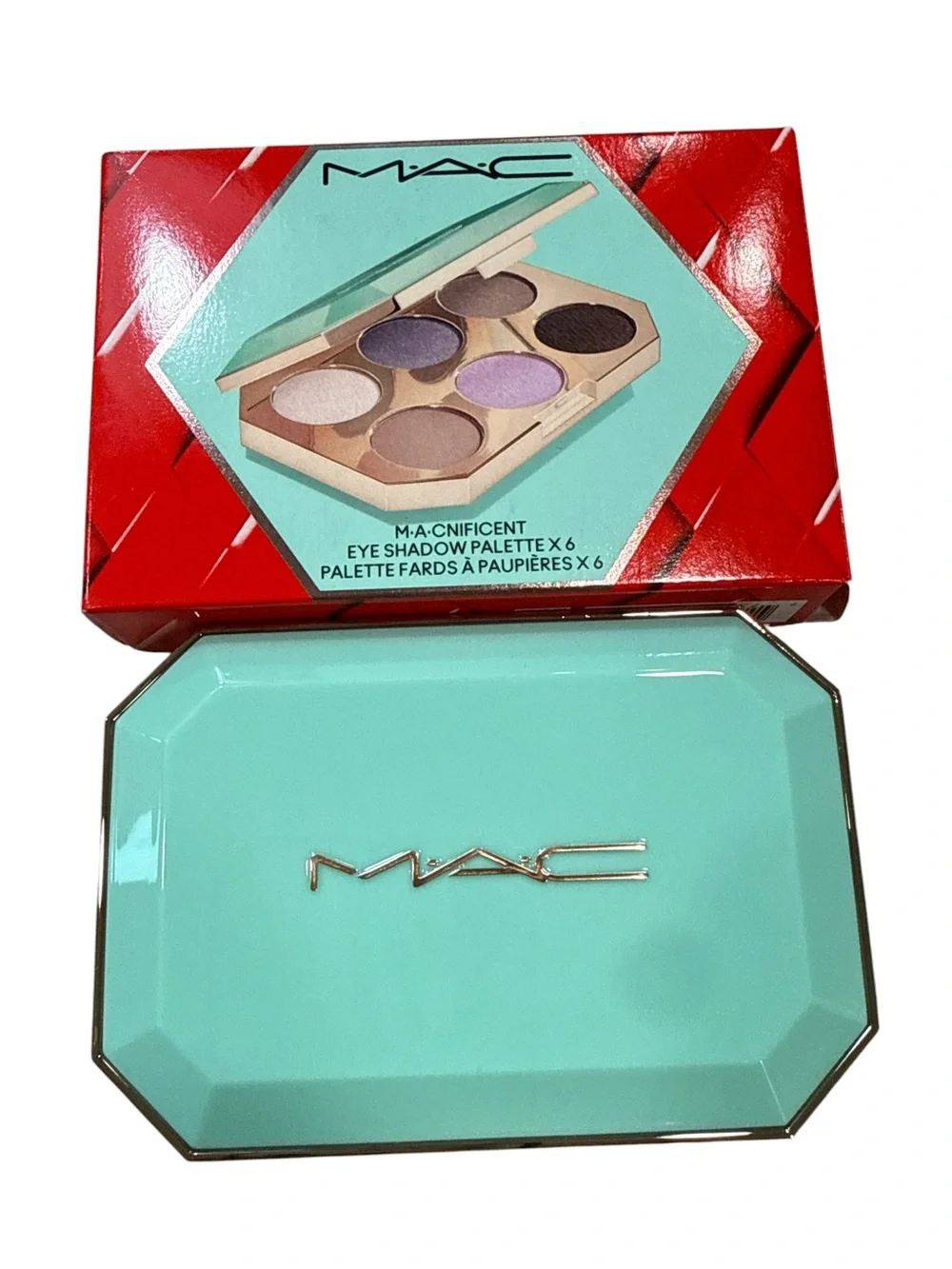 MAC Cosmetics Mint Green & Purple Eye Shadow Palette - 6 Shades - Picture 1 of 2